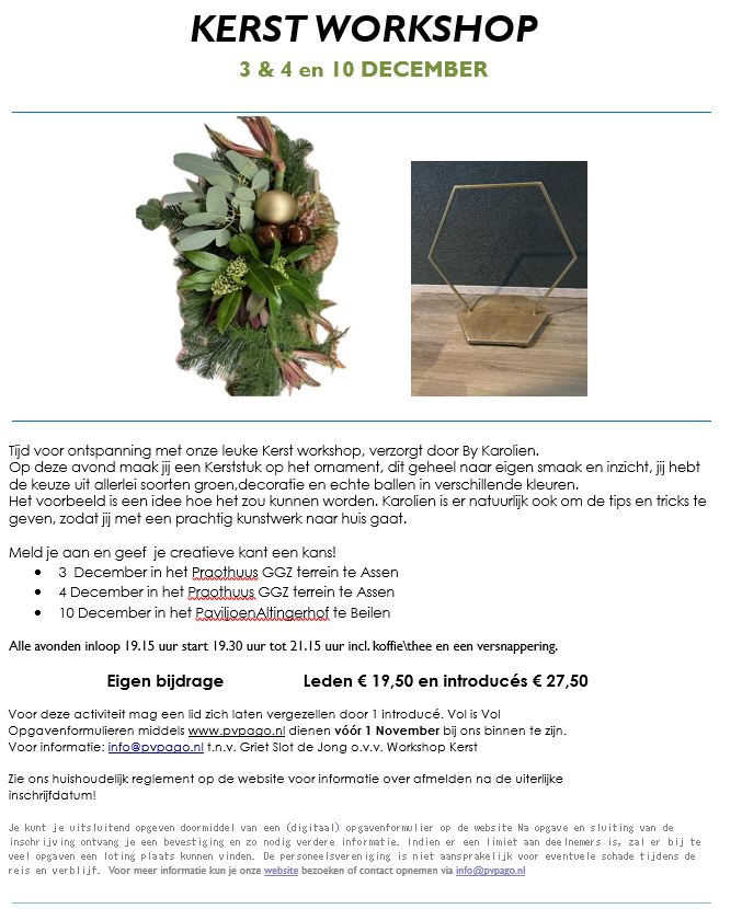 Workshop kerst 2024